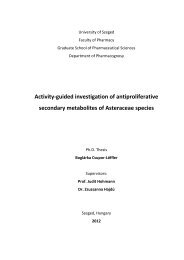 Activity-guided investigation of antiproliferative secondary ... - doktori