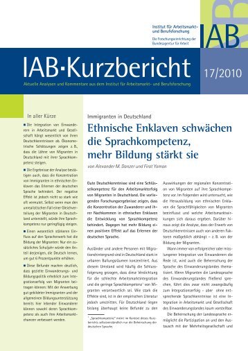 Immigranten in Deutschland: Ethnische Enklaven schwächen ... - IAB