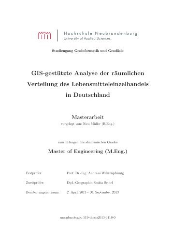 GIS-gestützte Analyse der räumlichen Verteilung des ...