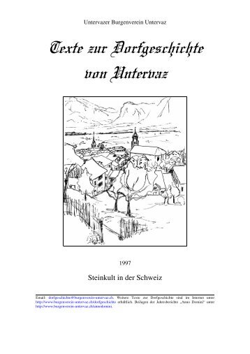 1997-Steinkult in der Schweiz - Burgenverein Untervaz