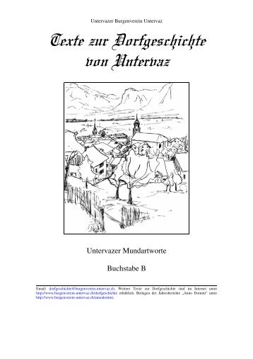 Untervazer Mundart Worte B.pdf - Burgenverein Untervaz