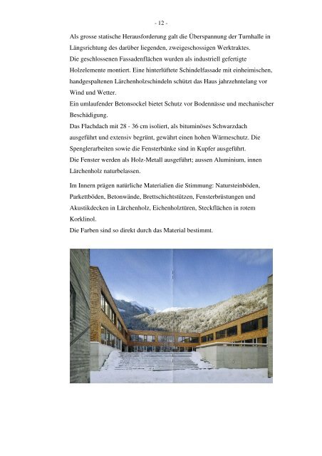 2013-Das neue Schulhaus Untervaz - Burgenverein Untervaz