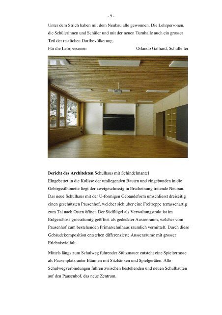 2013-Das neue Schulhaus Untervaz - Burgenverein Untervaz