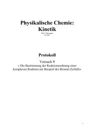 Physikalische Chemie: Kinetik - Chemiestudent.de