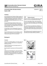 Automatikschalter Standard-Aufsatz ... - Download - Gira