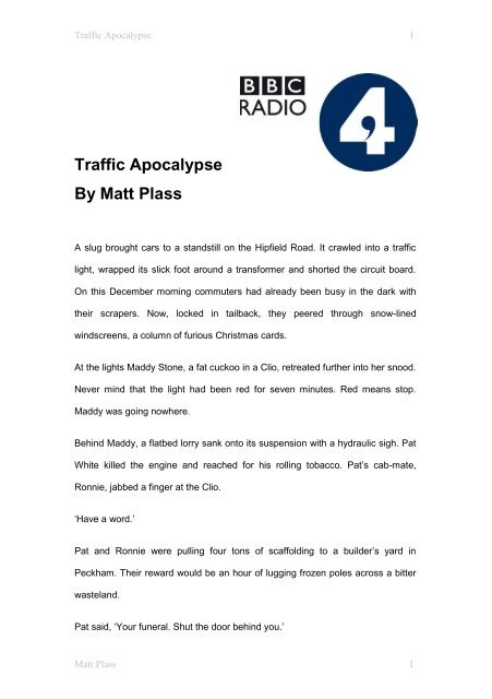 Traffic Apocalypse By Matt Plass - BBC