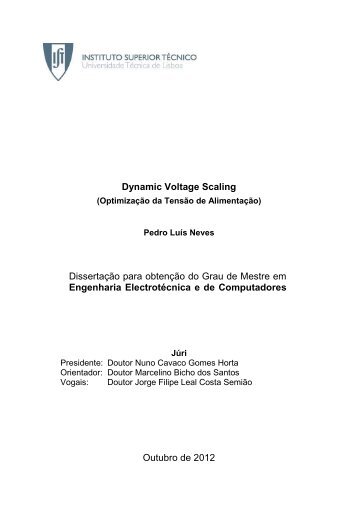 Dynamic Voltage Scaling Dissertação para obtenção do Grau de ...