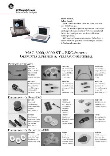 MAC 5000/5000 ST – geprüftes Zubehör & Verbrauchsmaterial