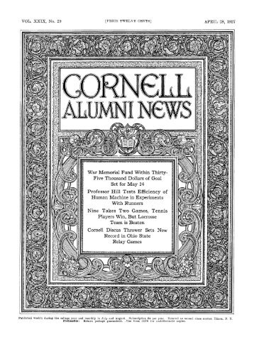 War Memorial Fund Within Thirty- Five ... - Cornell University