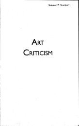 Art Criticism - The State University of New York