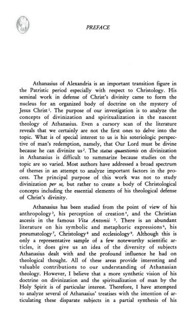 the soteriology of saint athanasius of alexandria the conformation of ...