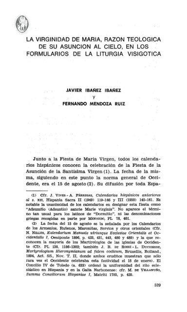 la virginidad de maría, razón teológica de su asunción al cielo, en ...
