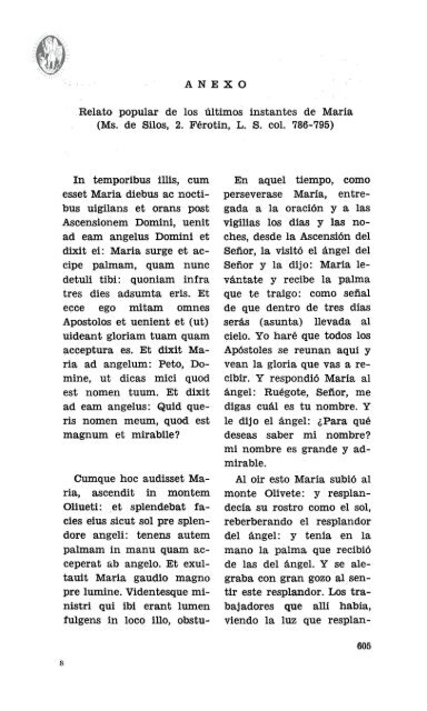 la virginidad de maría, razón teológica de su asunción al cielo, en ...