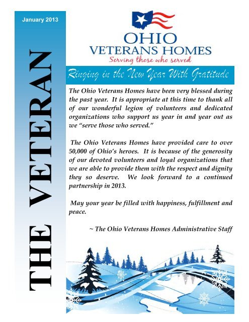 The Veteran Newsletter > January 2013 - Ohio Department of ...