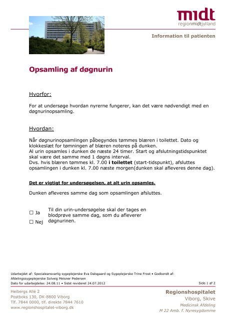 Microsoft Word - Opsamling af døgnurin.pdf - e-Dok