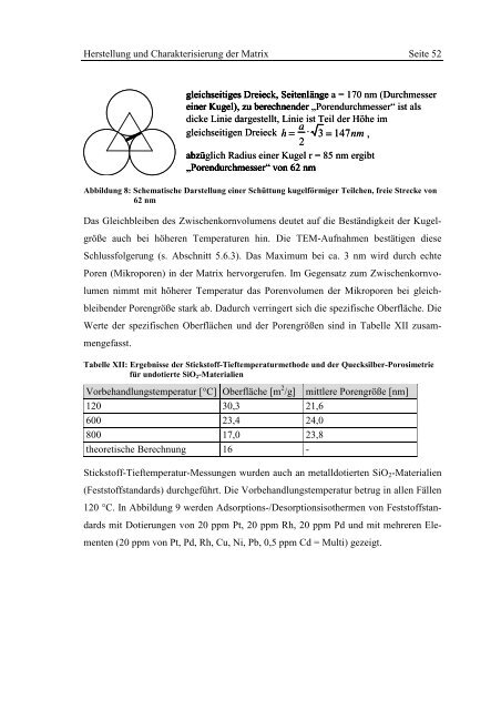 5 Herstellung und Charakterisierung der Matrix