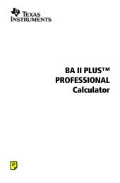 BA II PLUS™ PROFESSIONAL Calculator