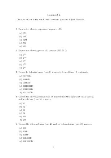 Assignment 2.
