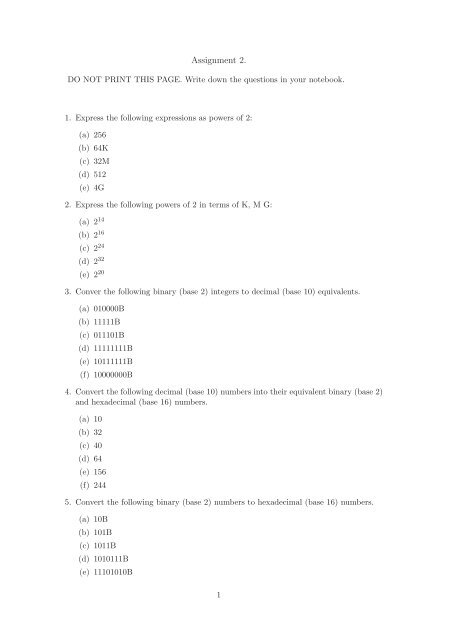 Assignment 2.