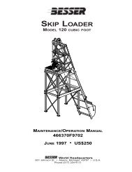 SKIPLOADER 120 SPECIFICATIONS - Besser Company