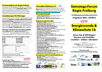 Samstags-Forum Regio Freiburg Energiewende & Klimaschutz 16 ...