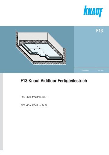 F13 Knauf Vidifloor Fertigteilestrich F13