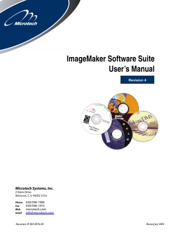 ImageMaker Software Suite Rev 04 - Avcom