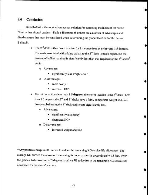 A Solution to the Inherent List on Nimitz Class Aircraft Carriers