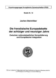 Die französische Europadebatte der achtziger und neunziger ... - eDoc