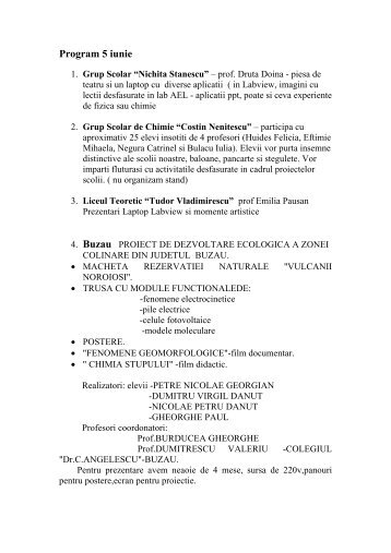 organizat de Grupul Scolar de Constructii Montaj