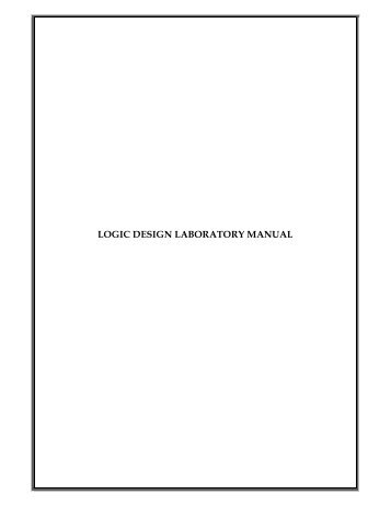 LOGIC DESIGN LABORATORY MANUAL - VTU e-Learning Centre