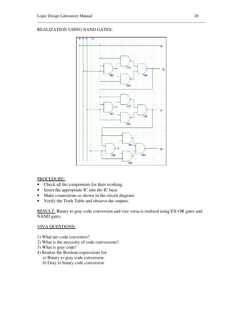 LOGIC DESIGN LABORATORY MANUAL - VTU e-Learning Centre