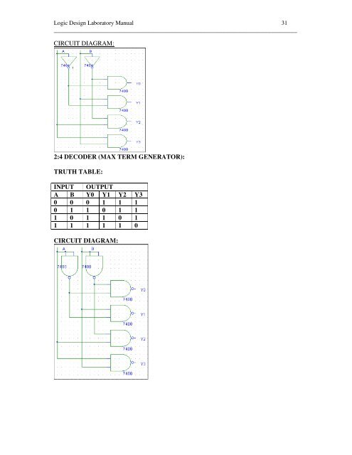 LOGIC DESIGN LABORATORY MANUAL - VTU e-Learning Centre