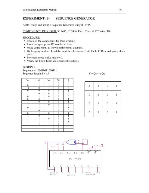 LOGIC DESIGN LABORATORY MANUAL - VTU e-Learning Centre