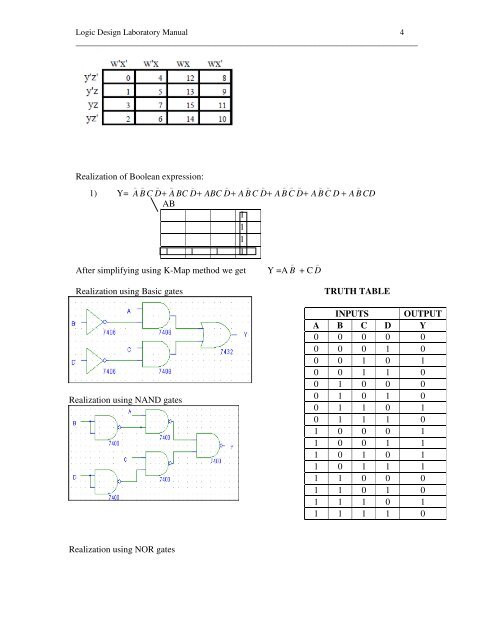 LOGIC DESIGN LABORATORY MANUAL - VTU e-Learning Centre