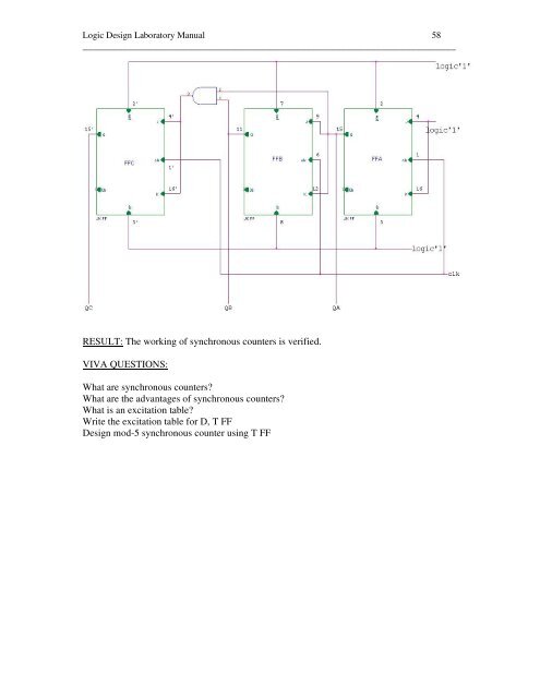 LOGIC DESIGN LABORATORY MANUAL - VTU e-Learning Centre