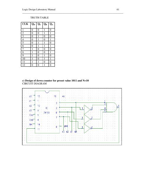 LOGIC DESIGN LABORATORY MANUAL - VTU e-Learning Centre