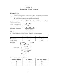 5 Measures of Central Tendency Combined Mean - VTU e-Learning ...