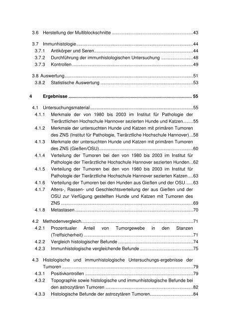 Immunhistologische Charakterisierung primärer Neoplasien des ...