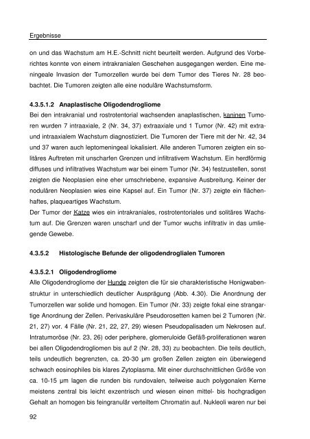 Immunhistologische Charakterisierung primärer Neoplasien des ...