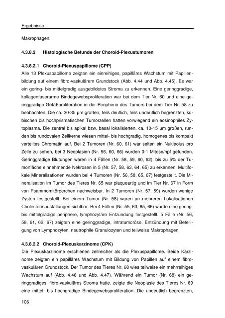 Immunhistologische Charakterisierung primärer Neoplasien des ...