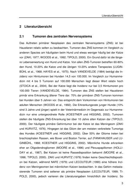 Immunhistologische Charakterisierung primärer Neoplasien des ...