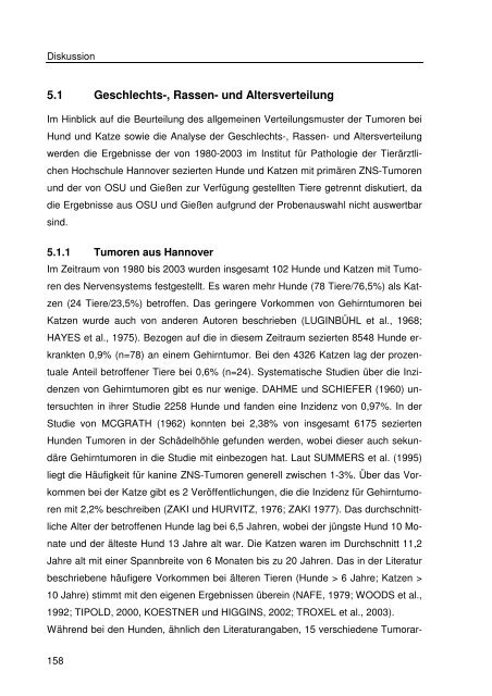 Immunhistologische Charakterisierung primärer Neoplasien des ...