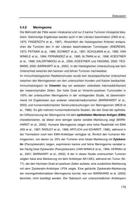 Immunhistologische Charakterisierung primärer Neoplasien des ...