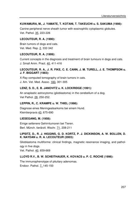 Immunhistologische Charakterisierung primärer Neoplasien des ...