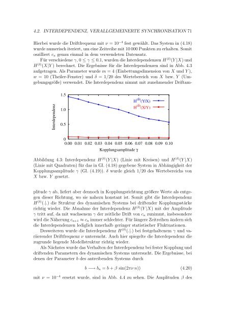 Nichtlineare Methoden zur Quantifizierung von Abhängigkeiten und ...