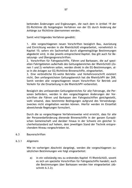 Verbesserung des Sicherheitsniveaus der Binnen-Fahrgastschiffe in ...