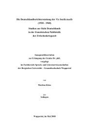 Die Deutschlandberichterstattung der Vie Intellectuelle (1928 - 1940 ...