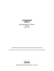 Lampenkopf CW610 - Welcome to Nordson eManuals! - Nordson ...
