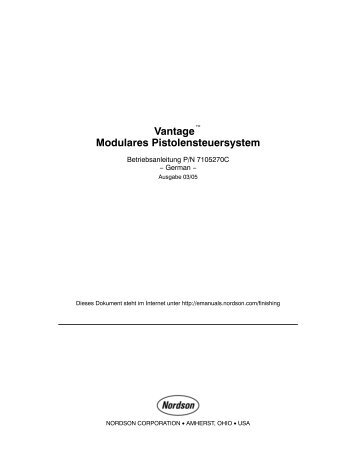 Vantage Modulares Pistolensteuersystem - Welcome to Nordson ...